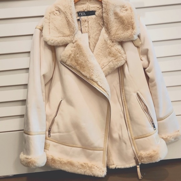 Zara shearling aviator coat - Picture 4 of 4